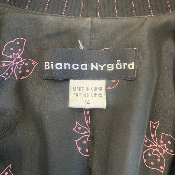 Y2K Pinstripe Blazer with Bow Details - Picture 7 of 15